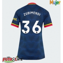 Camiseta Arsenal Martin Zubimendi #36 Visitante Equipación para mujer 2026-27 manga corta